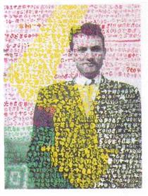 Isou, Self-Portrait, 1952, hypergraphy