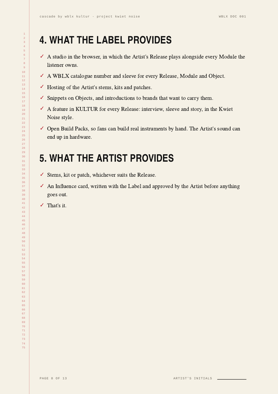 Recording & Influence Agreement — page 8 of 13